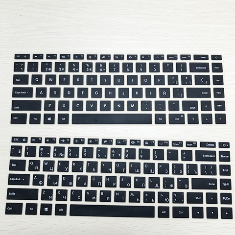 Cubierta de teclado de silicona española/rusa para Xiaomi Mi Notebook Air 12,5 13,3 Pro 15,6, película protectora con etiqueta de protección ► Foto 1/6