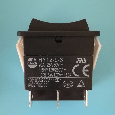 KEDU-HY12-9-3 de 6 pines para herramientas eléctricas, interruptor de encendido y apagado, 125/250V 18/20A, 2 uds. ► Foto 1/6