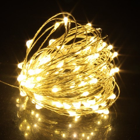 1M/2M/5M/10M/20M cable de cobre plateado, guirnaldas de luces LED, iluminación de vacaciones para árbol de Navidad, guirnalda, decoración para fiesta de boda ► Foto 1/6