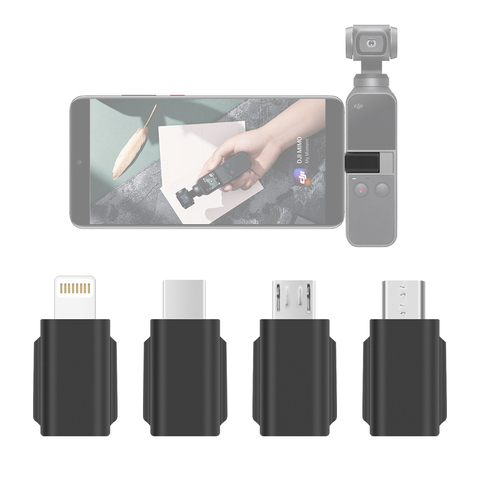 Convertidor de teléfono para DJI OSMO Pocket 2, cardán de mano, IOS, USB-C, Adaptador tipo C a micro-usb, conector de teléfono Android, piezas de repuesto ► Foto 1/6