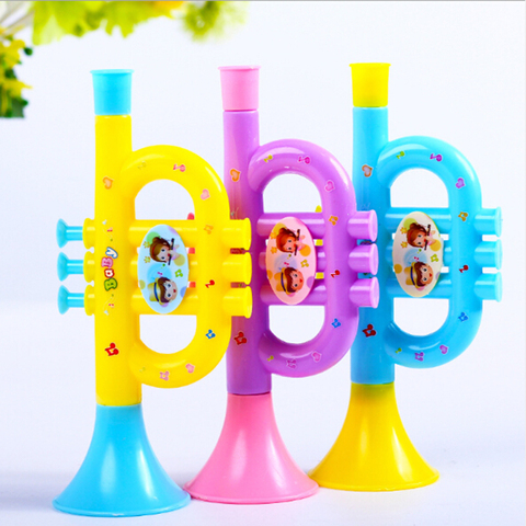 Juguetes musicales coloridos para bebés, instrumentos musicales para niños, Trompeta de Color aleatorio, 1 unidad ► Foto 1/6