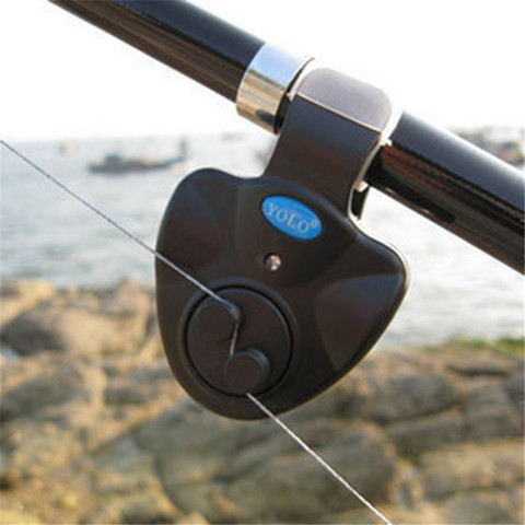 Nuevo LED Luz de pesca alarmas línea de pesca de alerta Indicador de portátil carpa alarma mordedura de caña de pescar de alarma suministros ► Foto 1/6