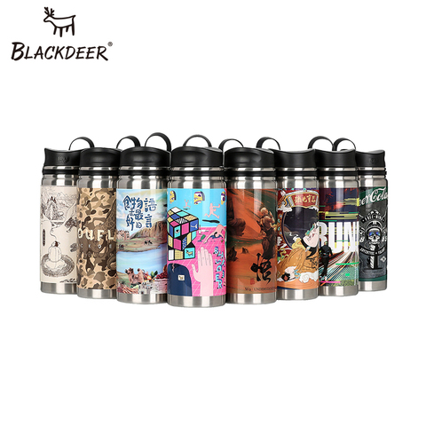 BLACKDEER-cantimplora portátil de acero inoxidable para exteriores, termo de 600ml para deportes, acampada, senderismo, viaje, 304 ► Foto 1/1