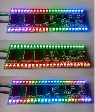 RGB MCU patrón de visualización ajustable 24 LED VU indicador de nivel medidor de doble canal ► Foto 1/4