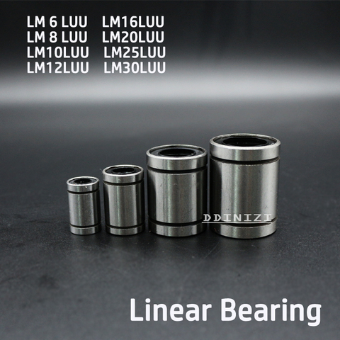 Rodamientos lineales CNC para varillas de riel Liner, eje lineal de 8mm, LM8UU, LM10UU, LM12UU, LM16UU, LM20UU, LM25UU, LM30UU, 1 unids/lote ► Foto 1/1