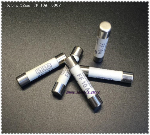 2 unids/lote 6,3x32mm FF 10A 600V SIBA cerámica fusible miniatura para multímetro nuevo ► Foto 1/3