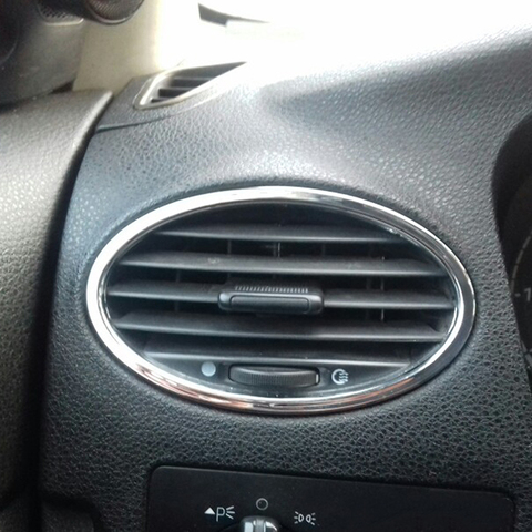 AndyGo ABS cromo embellecedor de rejilla de ventilación Marco de decoración de salida coche-estilo para Ford Focus 2 MK2 2005-2013 accesorios de coche ► Foto 1/4