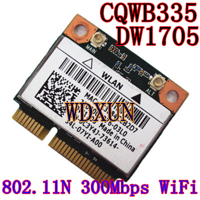 Atheros DW1705 inalámbrico 802.11N + Bluetooth 3,0 de 150 Mbps Wifi Media Mini PCI-E tarjeta Wlan QCWB335 para DELL Asus Acer toshiba WIFI ► Foto 1/3