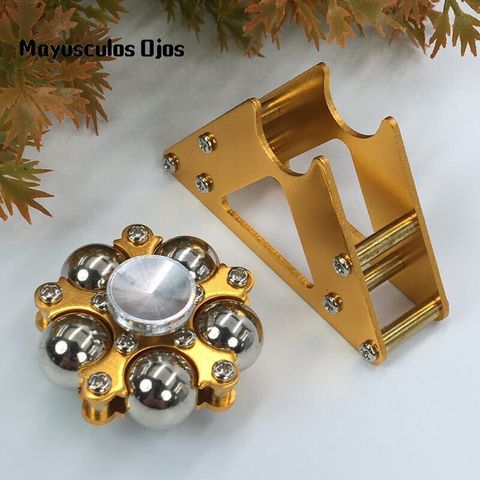 ZH 1 unid Metal cinco de rueda de dedo giroscopio de bola de acero inoxidable soporte dedo Spinner Fidget Spinner ► Foto 1/4