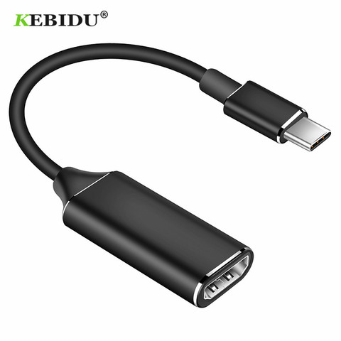 Adaptador KEBIDU USB tipo C a HDMI adaptador USB 3,1 (USB-C) a HDMI convertidor de macho a hembra para ordenador pantalla de TV teléfono ► Foto 1/6