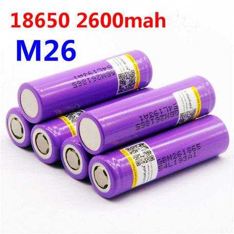 LiitoKala 100% original M26 18650 2600 mAh 10A 2500 Li-ion recargable de energía de la batería a batería para ecig/scooter ► Foto 1/5
