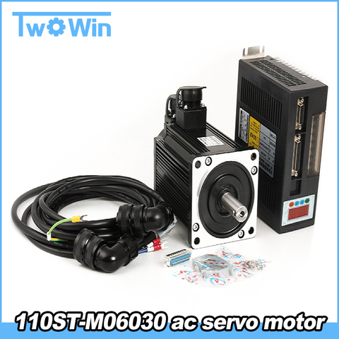 Servomotor de CA de 1,8 kW, 6n. M, 3000RPM, 110ST-M06030, controlador de servomotor combinado, Cable 3M, kits completos de Motor de alta calidad ► Foto 1/6