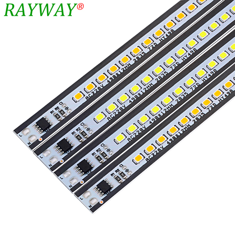 Luz de cocina AC220V SMD2835 50cm perfil de aluminio regulable Barra de luces LED lámpara de tira dura para el gabinete ► Foto 1/6