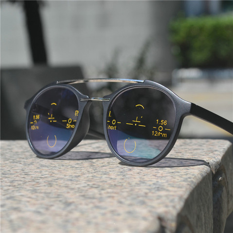 Gafas de lectura multifocales graduales para hombre, lentes de sol fotocromáticas cuadradas con visión ajustable, para exteriores, con caja NX ► Foto 1/6