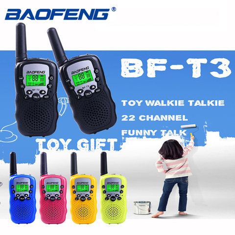 Walkie-talkie Baofeng BF-T3 Pmr446 para niños, radio portátil T3 mini, inalámbrica, dos vías, juguete, mejor regalo, Woki Toki, 2 uds. ► Foto 1/4