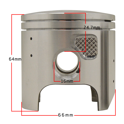 200cc pistón de motocicleta anillo pistón diámetro 66mm 66,25mm 66,5mm 66,75mm 67mm perno diámetro 16 mm para KDX200 KDX 200 1989-1995 2001-2006 # c ► Foto 1/1