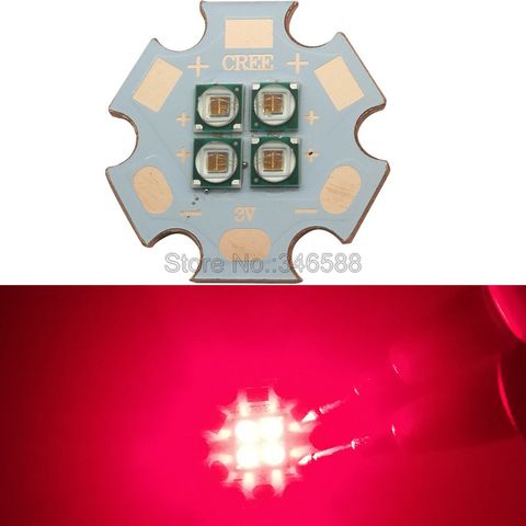 3 V/6 V/12 V EPILEDS 3535 660nm rojo profundo de alta potencia 4Chips 4-10W LED emisor planta crecer LED con 20MM Cooper PCB ► Foto 1/1