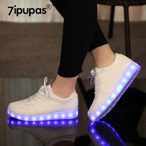 Led zapatillas USB iluminado krasovki luminosa zapatillas de deporte brillante niños zapatos con luz zapatillas de deporte para niñas y niños ► Foto 1/6