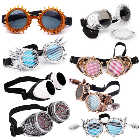 Gafas de sol leltinta Steampunk, con diseño de moda, gafas Rave, fiesta, Festival, EDM, gafas Vintage de cristal para Cosplay ► Foto 1/6