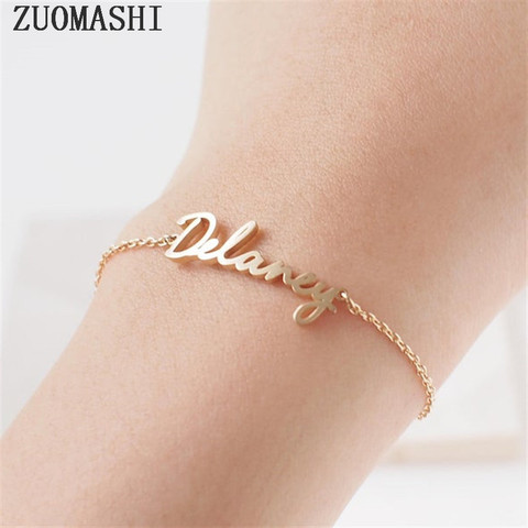 Pulsera con nombre personalizado para bebé, brazalete con nombre de su familia, regalo de dama de honor, joyería, regalos personalizados ► Foto 1/5