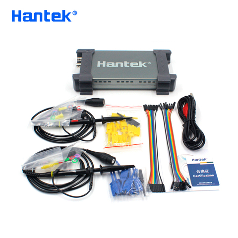 Hantek-osciloscopio USB oficial 6022BL, 2 canales digitales, 20MHz de ancho de banda, 48MSa/s, Frecuencia de muestreo, 16 canales, analizador lógico ► Foto 1/6