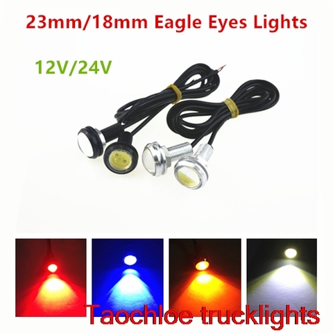 Luces LED externas para coche, lámpara de luz diurna para coche, camión, Ojo de águila, 3W 10X, 12v, 24v, 18mm ► Foto 1/6