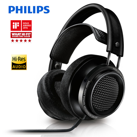 Philips-auriculares Fidelio X2HR, el mejor producto de 2015 con unidad de alta potencia de 50mm, 3 metros de longitud de línea para teléfono inteligente xiaomi ► Foto 1/6