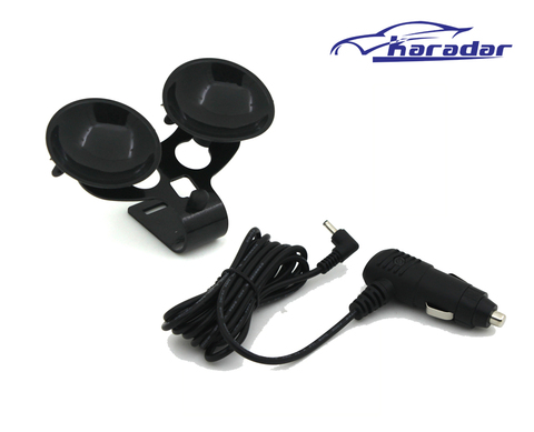Karadar-Detector de Radar para coche, soporte de cámara de grabador de vídeo DVR con ventosa y cargador, puerto de 3,5mm ► Foto 1/6