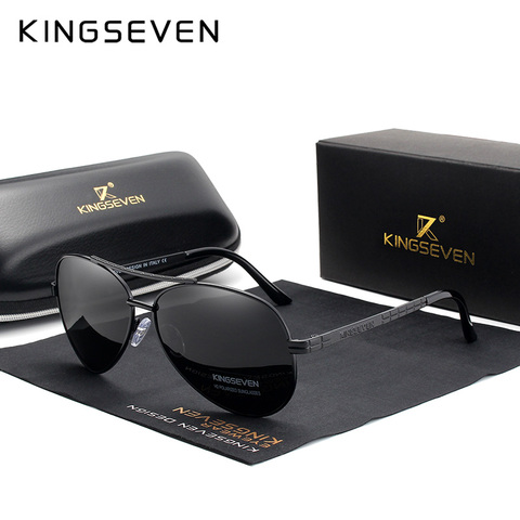 KINGSEVEN 2022 nuevo diseño Aleación de aviación marco HD gafas de sol polarizadas para hombres protección UV400 ► Foto 1/6