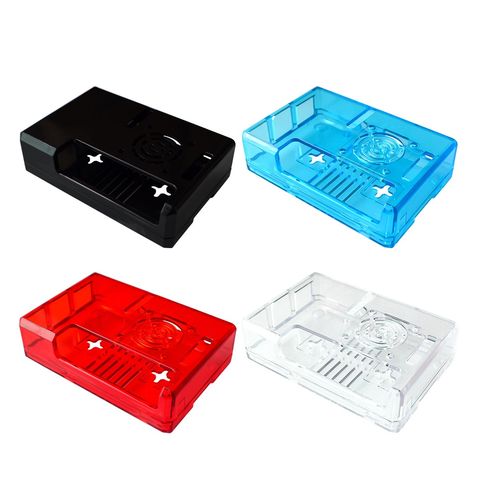 Carcasa de plástico ABS para Raspberry Pi 3 Modelo B + Plus, carcasa cerrada para Raspberry Pi 3B/2, negro, transparente, azul y rojo ► Foto 1/6