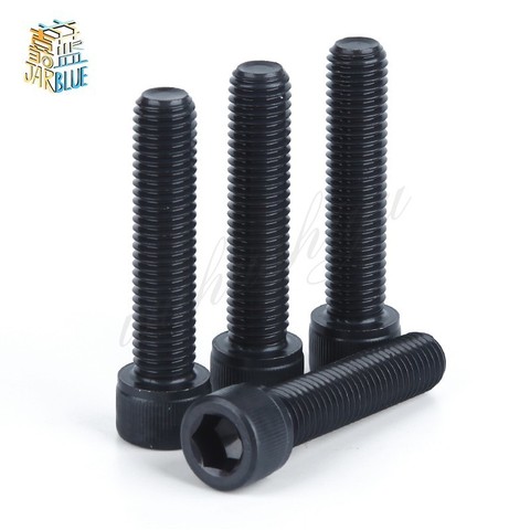 DIN912 rosca métrica M4 Grado negro 12,9 de acero de aleación de cabeza hexagonal Tornillos M4 *(4/5/6/8/10/12/14/15/16/18/20/22 ~ 60) mm ► Foto 1/3