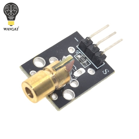 Smart Electronics nuevo KY-008 3pin 650nm transmisor láser rojo Dot diodo de cobre módulo de cabeza para Arduino AVR PIC DIY envío gratis ► Foto 1/6