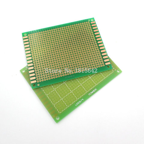 5 unids/lote de HASL 2,54 MM placa universal espaciado 7*9CM placa de cristal completo de aceite verde de un solo lado PCB prototipo ► Foto 1/1