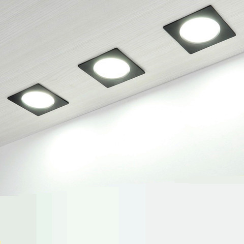 Luz descendente LED ultradelgada, 6w, 9w, 12w, 220v, luces cuadradas, lámparas, Panel Downlight LED para cocina/hogar/Oficina ► Foto 1/6