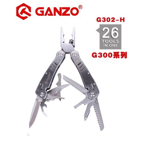 Ganzo-Juego de herramientas de mano G300 serie G302H, alicates múltiples de G302-H, juego de destornilladores, cuchillo plegable portátil, alicates inoxidables, 26 Uds. ► Foto 1/6