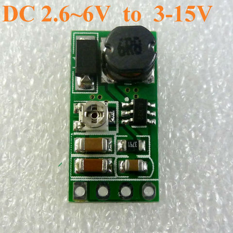 DD06AJSB DC 3,3 V 3,7 V 5 V 6 V 9 V 12 V paso ajustable-Up Boost regulador de voltaje convertidor módulo de fuente de alimentación ► Foto 1/6