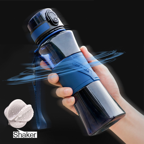 UZSPACE Shaker deportes botellas de agua bebida creativa Camping Tour mi botella para agua 350/500 ml plástico Tritan Drinkware libre de BPA ► Foto 1/6