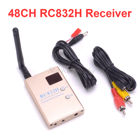 Receptor aéreo FPV RC832 RC832H, 5,8G, 48CH, 600mw, fotografía aérea, 5,8 GHz, AV, sistema con A/V y Cables de alimentación ► Foto 1/6