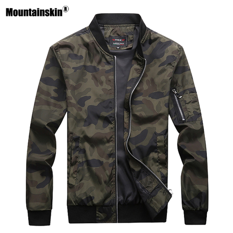Mountainskin 2022 nuevo camuflaje de los hombres chaquetas abrigos Camo bombardero Chaqueta Hombre marca ropa Outwear más tamaño M-7XL SA527 ► Foto 1/6