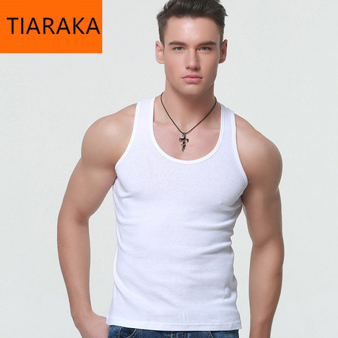 Camiseta interior de algodón 100% para hombre, ropa interior ajustada, transpirable, suave, 1 Uds. ► Foto 1/5