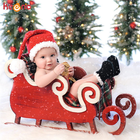 Accesorios de fotografía de punto de ganchillo para bebé recién nacido, sombrero hecho a mano de elfo de Santa Claus, pantalones cortos, disfraz, regalo para Baby Shower ► Foto 1/6