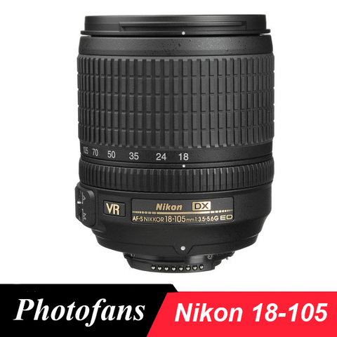 Nikon-Lentes de AF-S DX para Nikon 18-105mm f/3,5-5,6G ED VR, D3200 D3300 D3400 D5200 D5300 D5500 D90 D7100 D7200 D500 ► Foto 1/1