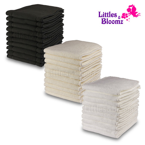 [Littles&Bloomz] 10 Uds. Insertos reutilizables lavables forros para bolsillo pañal de tela microfibra inserto de carbón de bambú ► Foto 1/6