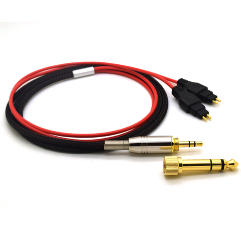 Cable para Sennheiser auriculares HD600 HD650 HD525 HD545 HD565 HD580 auriculares de Cable de Audio cables de 3,5mm a 6,35mm Jack ► Foto 1/6
