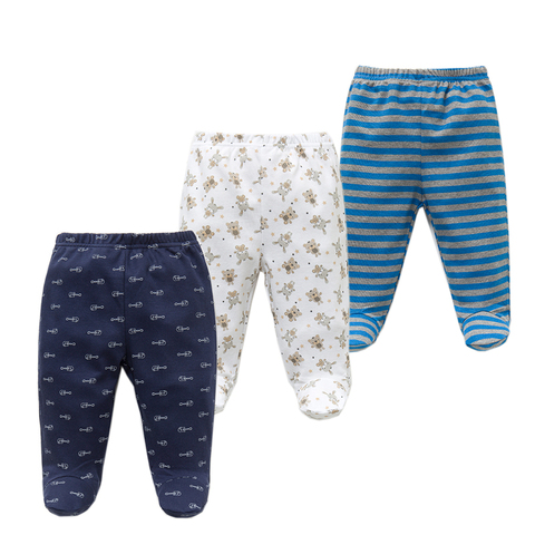 3 unids/lote pantalones de bebé 100% algodón otoño bebé recién nacido de primavera niños niñas Pantalones Niño Ropa Infantil Niño de dibujos animados para la ropa del bebé ► Foto 1/6