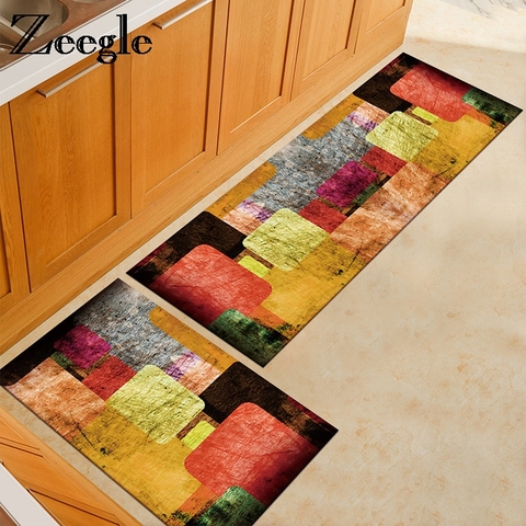 Zeegle-alfombra de área pintada con acuarela para sala de estar, alfombras junto a la cama, antideslizantes, para mesa de café, suelo, cocina ► Foto 1/6