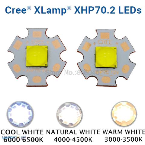 Cree XHP70.2 GEN2-emisor LED de alta potencia, blanco frío, blanco neutro, blanco cálido, colores con cobre lleno MCPCB de 20mm y 16mm ► Foto 1/6