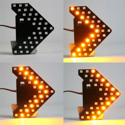 Panel de flechas de moda de vida útil ultralarga, nuevo espejo lateral de coche, 33SMD LED, bajo consumo, luz de señal de giro brillante, 12V #265758 ► Foto 1/6