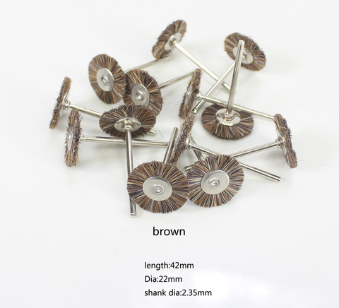 144 unids marrón abrasivo Cepillos dremel Accesorios pulido traje set para dremel Rotary Herramientas t forma 22*2.35mm ► Foto 1/6