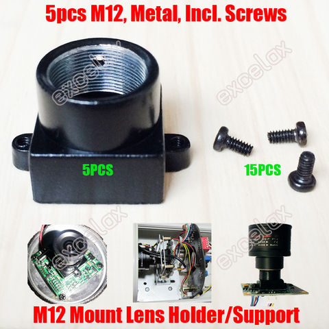 5 unids/lote Metal de aleación de Zinc M12 lente de montaje soporte espaciado soporte de cámara de seguridad CCTV tornillo en el módulo de adaptador de conector ► Foto 1/6